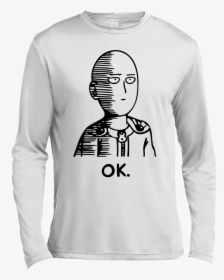 One Punch Man Saitama Ok Long Sleeve T Shirt - T-shirt, HD Png Download, Free Download