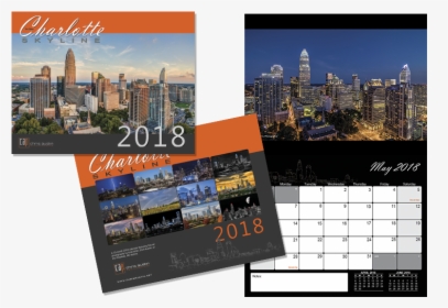 2018 Charlotte Skyline Calendar - Cityscape Calendar 2018, HD Png Download, Free Download
