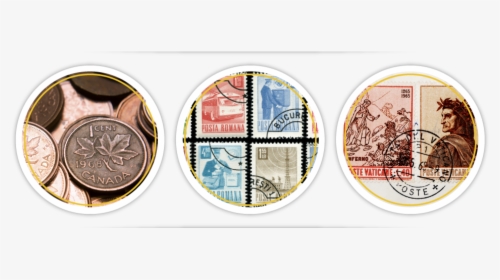 Stamps And Canadian Coins - Circle, HD Png Download, Free Download