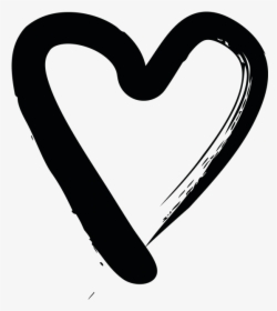 Hand Drawn Heart - Hand Drawn Heart Png Black, Transparent Png, Free Download