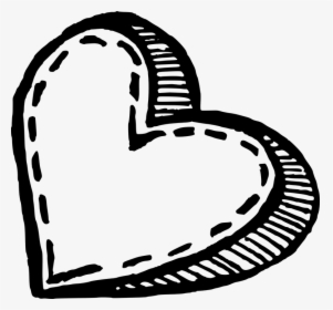 Heart, Handdrawn, Love, Sketch, Romantic, Valentine - Heart Sketch Transparent Png, Png Download, Free Download