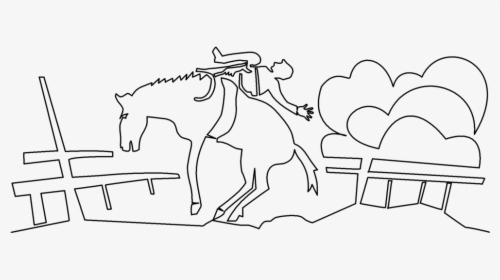 Rodeo Rough Rider With Dust Cloud Lauraleefritz , Transparent - Easy To Draw Rough Riders, HD Png Download, Free Download