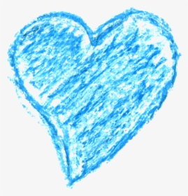 Blue Drawing Heart - Heart Blue Png, Transparent Png, Free Download
