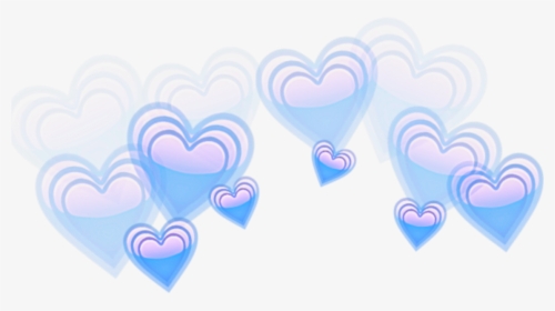 Edit Overlay Corazones Report - Blue Heart Emoji Crown, HD Png Download, Free Download