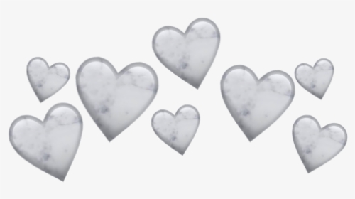 #crown #heart #gray #heartcrown #love #tumblr #dark - Gray Heart Crown Png, Transparent Png, Free Download