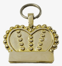Medium Bronze Crown & Heart Tag - Keychain, HD Png Download, Free Download