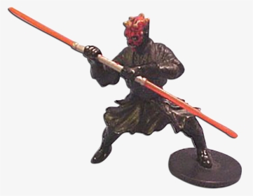 Star Wars Darth Maul With Red Light Saber Figure - Figurine, HD Png Download, Free Download