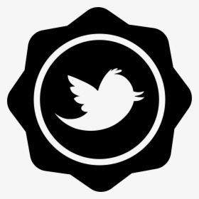 Twitter Logo On Badge - Logo Twitter Branco Png, Transparent Png, Free Download