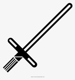 Light Saber Coloring Page - Drumsticks Clipart Black And White Transparent, HD Png Download, Free Download