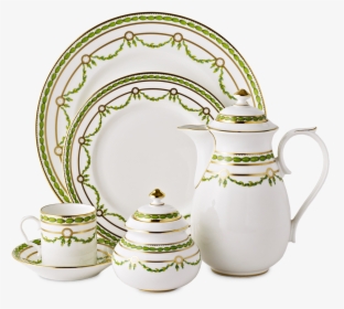 Thomas Goode Green Garland Tableware - Ceramic, HD Png Download, Free Download