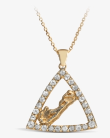 Bermuda Map With Diamonds Pendant Yellow Gold - Necklace, HD Png Download, Free Download