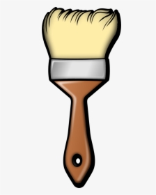 Paintbrush Black And White - Cartoon Paint Brush Clip Art, HD Png Download, Free Download