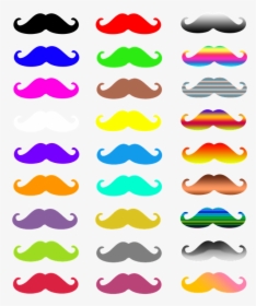 Colorful, Mustache, Color, Icon - Mustache, HD Png Download, Free Download