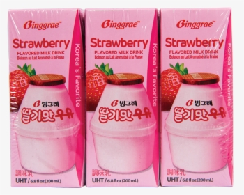 Binggrae Strawberry Flavor Milk, HD Png Download, Free Download