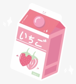🍓🍼 #strawberry #milk #strawberrymilk #drink #cute - Strawberry, HD Png Download, Free Download