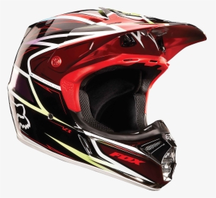 Motorcycle Helmet Png Image, Moto Helmet - Fox V3 Race Helmet Red Black, Transparent Png, Free Download