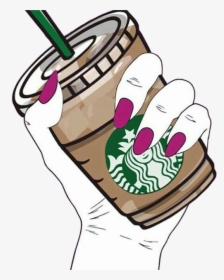 Another Starbucks Coffe Starbucks Coffee Hands Tumblr - Starbucks Art, HD Png Download, Free Download