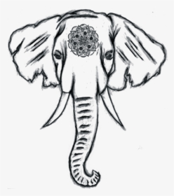Drawing Elephants Hindu Transparent Png Clipart Free - Things To Draw Elephant, Png Download, Free Download