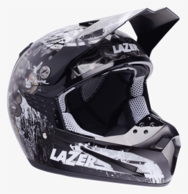 Motorcycle Helmet Lazer Smx Thin Drum Black Grey White - Motorcycle Helmet, HD Png Download, Free Download