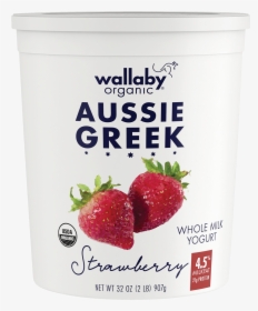 Wallaby Strawberry Organic Whole Milk Greek Yogurt - Wallaby Greek Yogurt Strawberry, HD Png Download, Free Download