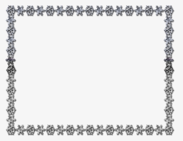Snowflake Black And White - Transparent Snowflake Frame Png, Png Download, Free Download