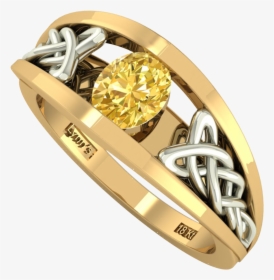Yellow Diamond Ring - Pre-engagement Ring, HD Png Download, Free Download