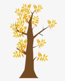 Autumn Clip Art Tree With Leaves - Tree, HD Png Download, Free Download