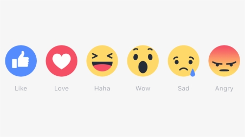 Facebook Reactions Graphics Png - Facebook Reactions, Transparent Png, Free Download