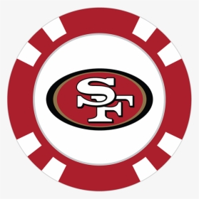 San Francisco 49ers Poker Chip Ball Marker - Transparent Background Poker Chips Png, Png Download, Free Download