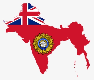 British India Flag Map, HD Png Download, Free Download