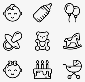 Baby Shower - Design Icons Vector, HD Png Download, Free Download