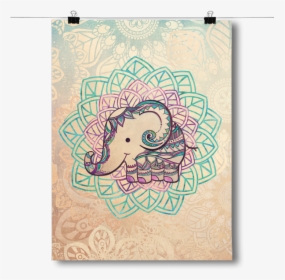 Tribal Mandala Baby Elephant - Colorful Mandala Baby Elephant, HD Png Download, Free Download