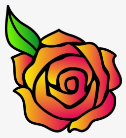 Mexican Flower Png - Draw A Cartoon Rose, Transparent Png, Free Download