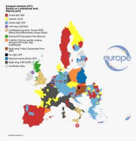 Ep 2019 Election Results - European Election 2019 Results Map, HD Png Download, Free Download