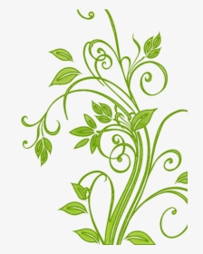 Flowers Vectors Clipart Swirl - Floral Green Vector Png, Transparent Png, Free Download