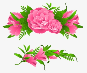 Png Flower Border - Pink Flowers Border Clip Art, Transparent Png, Free Download