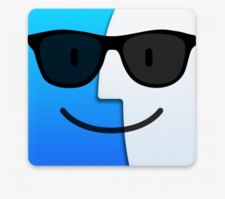 Finder Icon Wearing Sunglasses - Mac Cool Finder Icon, HD Png Download, Free Download