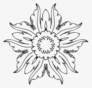 Hd Drawing Line Art Floral Design Flower - Line Art Flower Designs, HD Png Download, Free Download