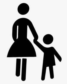 Mother And Child Holding Hands Silhouette Icons Png - Mother And Child Holding Hands Clip Art, Transparent Png, Free Download