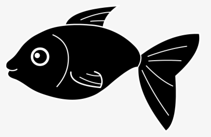 Silhouette Fish Clipart Black And White, HD Png Download, Free Download