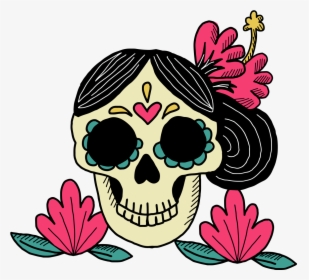 Cuisine Mexican Skull Mexico Euclidean Vector Clipart - Cartoon Sugar Skull Png, Transparent Png, Free Download