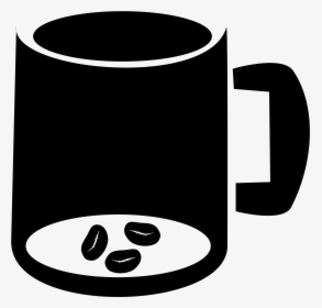 Coffee Mug With Beans Icons Png - Coffee Bean Mug Clipart, Transparent Png, Free Download