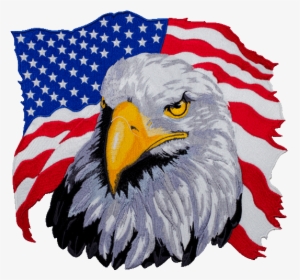 Eagle Biker Cut - American Flag With Eagle Clipart, HD Png Download, Free Download