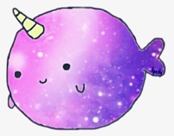 Narwhal Clipart Purple - Kawaii Narwhal Transparent Background, HD Png Download, Free Download