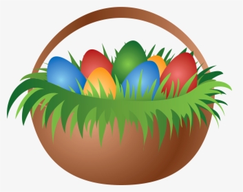 Painted Easter Basket With Easter Eggs Png Picture - Easter Egg Png, Transparent Png, Free Download