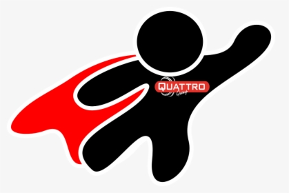 Quattro Hero Saves Damsel In Distress - Super Hero Red Cape Clip Art, HD Png Download, Free Download