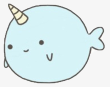 #narwhale #cute#freetoedit - Whale Pastel Cartoon, HD Png Download, Free Download