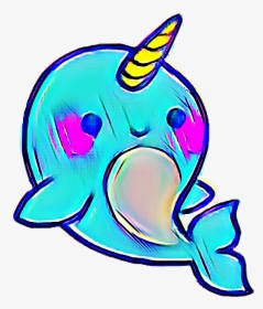Narwhal Clipart Unicorn Fish - Cartoon Cute Kawaii Narwhal, HD Png Download, Free Download