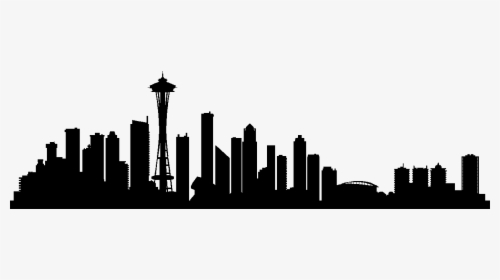 Seattle Skyline Drawing Silhouette - Seattle Skyline Silhouette Png, Transparent Png, Free Download