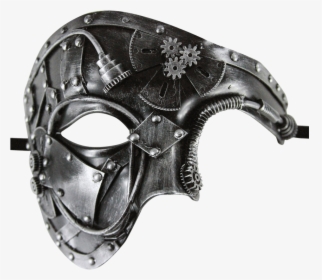 Silver Steampunk Phantom Mask - Mask, HD Png Download, Free Download